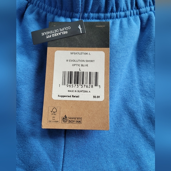 NWT Women's The North Face Evolution Sweat Shorts Size Large Relaxed Fit - Picture 2 of 3